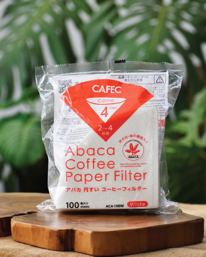 Filtros de papel Cafec ABACA para V60 4 tazas