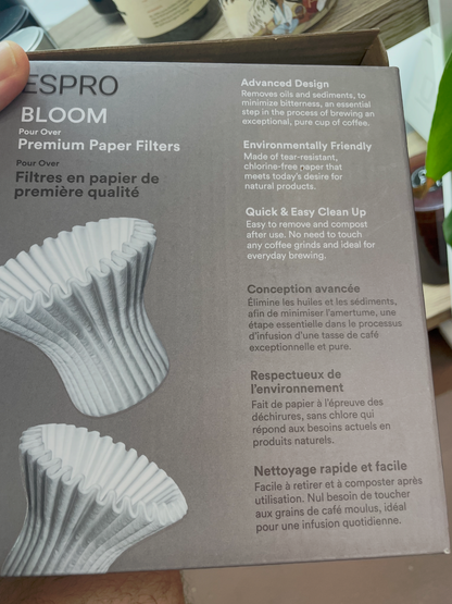 ESPRO Bloom Pour Over Coffee Brewer Filtros de papel